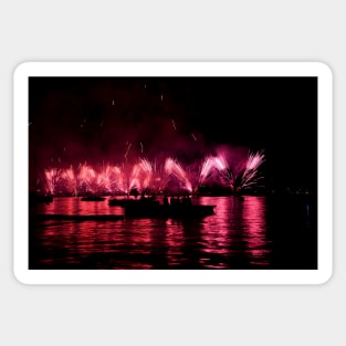 Fireworks red / Swiss Artwork Photography Sticker